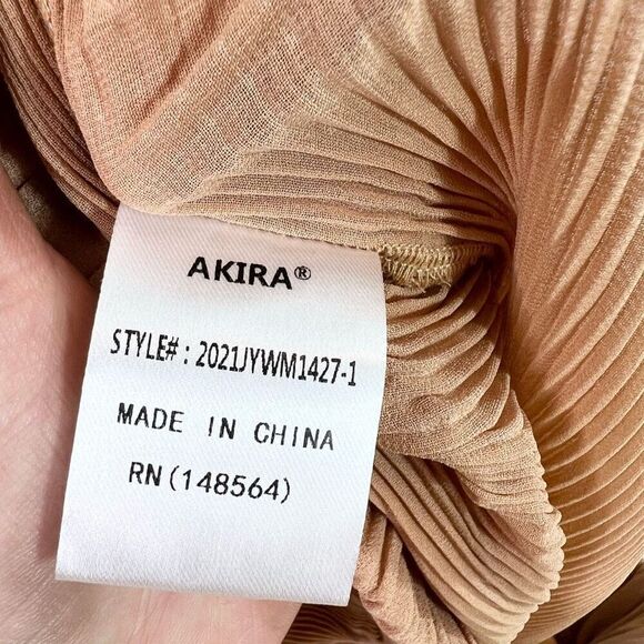 Akira Relaxed Short Women's Large Beige Elastic Waistband Pull-On Flowy - Picture 10 of 12